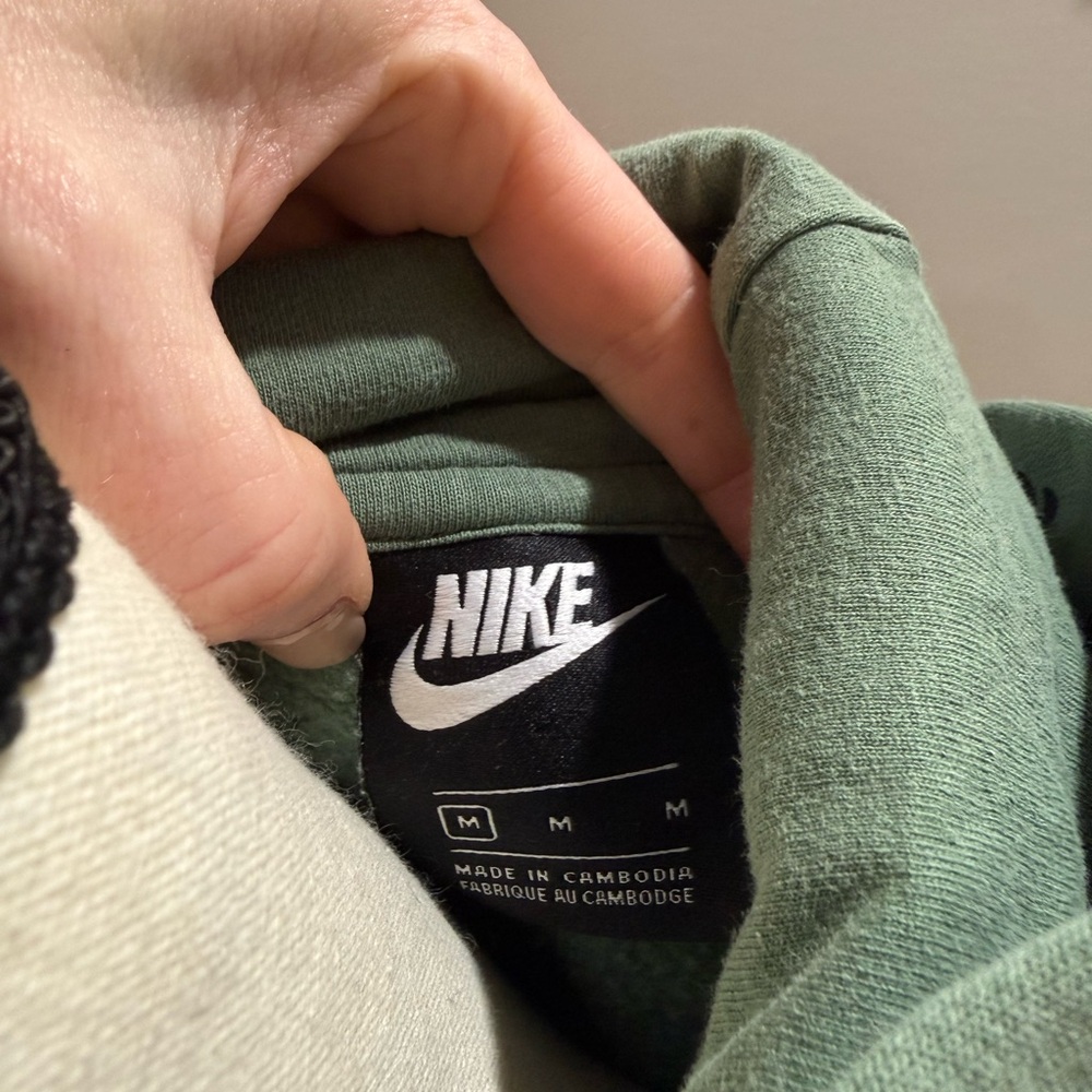 Nike Olive Hoodie with Repeated Logo - Picture 2 of 3
